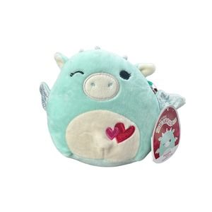 Squishmallows Palasha hearts dragon Squishdate 5”